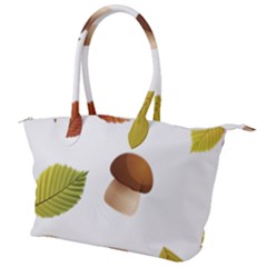 Leaves Mushrooms Canvas Shoulder Bag