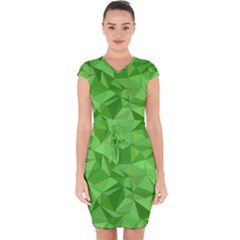 Mosaic Tile Geometrical Abstract Capsleeve Drawstring Dress  by Mariart