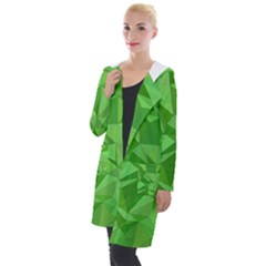 Mosaic Tile Geometrical Abstract Hooded Pocket Cardigan