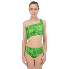 Mosaic Tile Geometrical Abstract Spliced Up Two Piece Swimsuit