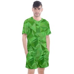 Mosaic Tile Geometrical Abstract Men s Mesh Tee And Shorts Set