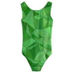 Mosaic Tile Geometrical Abstract Kids  Cut-out Back One Piece Swimsuit