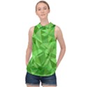 Mosaic Tile Geometrical Abstract High Neck Satin Top View1