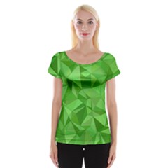 Mosaic Tile Geometrical Abstract Cap Sleeve Top by Mariart