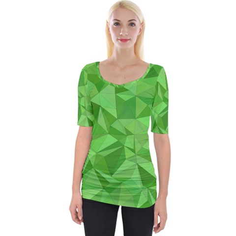 Mosaic Tile Geometrical Abstract Wide Neckline Tee by Mariart