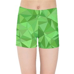 Mosaic Tile Geometrical Abstract Kids  Sports Shorts by Mariart