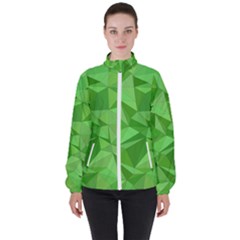 Mosaic Tile Geometrical Abstract High Neck Windbreaker (women)