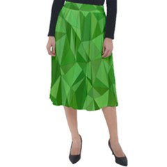 Mosaic Tile Geometrical Abstract Classic Velour Midi Skirt 