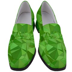 Mosaic Tile Geometrical Abstract Women s Chunky Heel Loafers