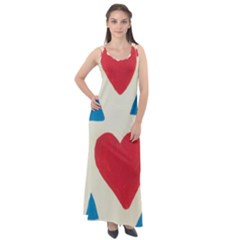 Love Path Sleeveless Velour Maxi Dress