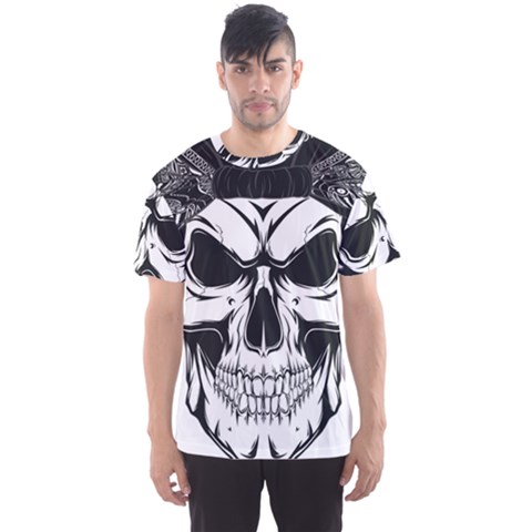 Kerchief Human Skull Men s Sports Mesh Tee by Mariart