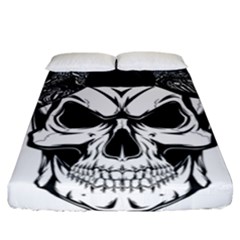 Kerchief Human Skull Fitted Sheet (california King Size) by Mariart