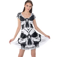 Kerchief Human Skull Cap Sleeve Dress by Mariart