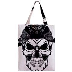 Kerchief Human Skull Zipper Classic Tote Bag by Mariart