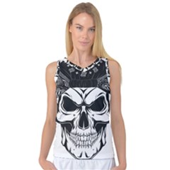 Kerchief Human Skull Women s Basketball Tank Top by Mariart