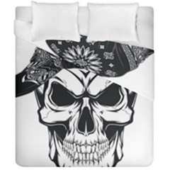 Kerchief Human Skull Duvet Cover Double Side (california King Size) by Mariart