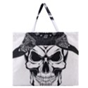 Kerchief Human Skull Zipper Large Tote Bag View1