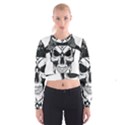 Kerchief Human Skull Cropped Sweatshirt View1