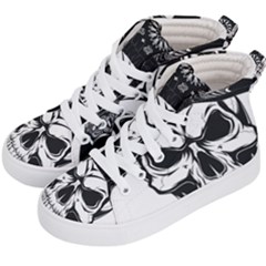 Kerchief Human Skull Kids  Hi-top Skate Sneakers