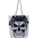 Kerchief Human Skull Full Print Rope Handle Tote (Small) View1