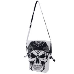 Kerchief Human Skull Folding Shoulder Bag