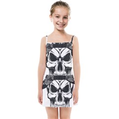 Kerchief Human Skull Kids  Summer Sun Dress by Mariart