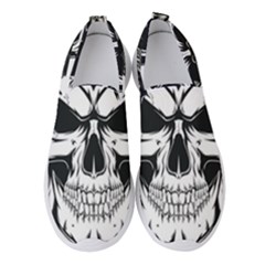 Kerchief Human Skull Women s Slip On Sneakers