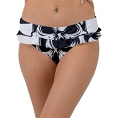 Kerchief Human Skull Frill Bikini Bottom