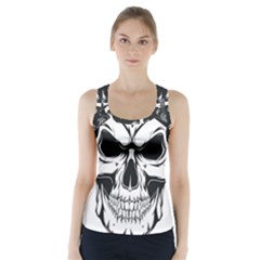 Kerchief Human Skull Racer Back Sports Top by Mariart