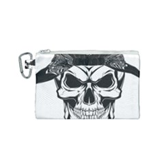 Kerchief Human Skull Canvas Cosmetic Bag (small)