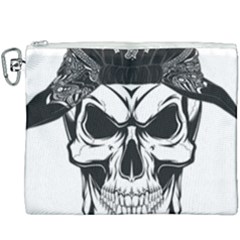 Kerchief Human Skull Canvas Cosmetic Bag (xxxl)