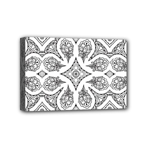 Mandala Line Art Mini Canvas 6  X 4  (stretched) by Mariart