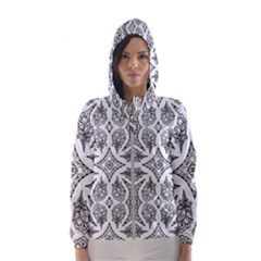 Mandala Line Art Hooded Windbreaker (women) by Mariart