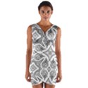 Mandala Line Art Wrap Front Bodycon Dress View1