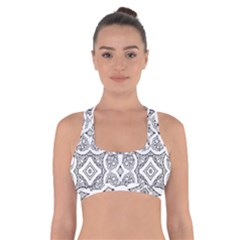 Mandala Line Art Cross Back Sports Bra by Mariart