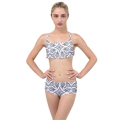 Mandala Line Art Layered Top Bikini Set