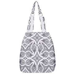 Mandala Line Art Center Zip Backpack