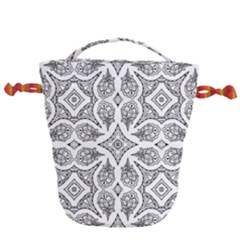 Mandala Line Art Drawstring Bucket Bag