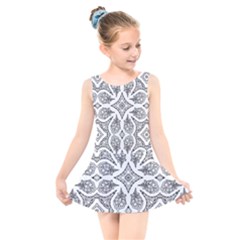 Mandala Line Art Kids  Skater Dress Swimsuit