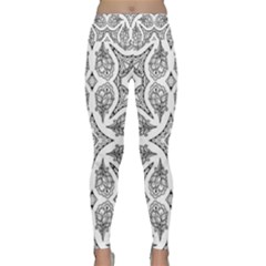 Mandala Line Art Lightweight Velour Classic Yoga Leggings