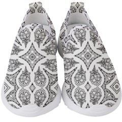 Mandala Line Art Kids  Slip On Sneakers