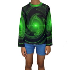 Lines Rays Background Light Kids  Long Sleeve Swimwear