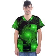 Lines Rays Background Light Men s V-Neck Scrub Top