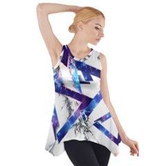 Metal Triangle Side Drop Tank Tunic by Mariart