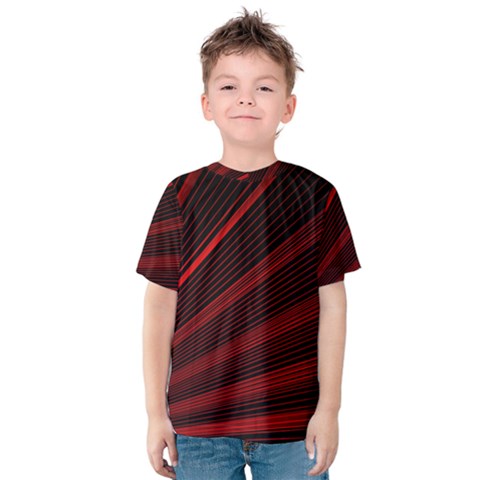 Line Geometric Red Object Tinker Kids  Cotton Tee by Mariart