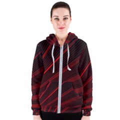 Line Geometric Red Object Tinker Women s Zipper Hoodie by Mariart