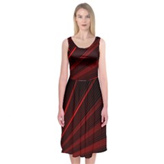 Line Geometric Red Object Tinker Midi Sleeveless Dress by Mariart