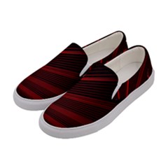 Line Geometric Red Object Tinker Women s Canvas Slip Ons