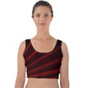 Line Geometric Red Object Tinker Velvet Crop Top View1