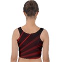 Line Geometric Red Object Tinker Velvet Crop Top View2